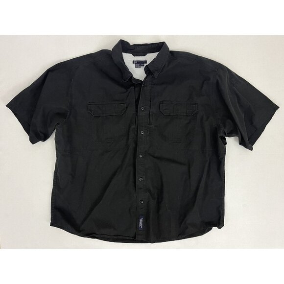 5.11 Tactical Series Men's XXXL Short Sleeve Shirt 100% Cotton Black 71152 - Picture 1 of 3